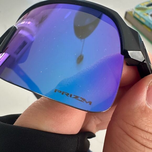 Sporty Blue Mirrored Sunglasses - Picture 6 of 9